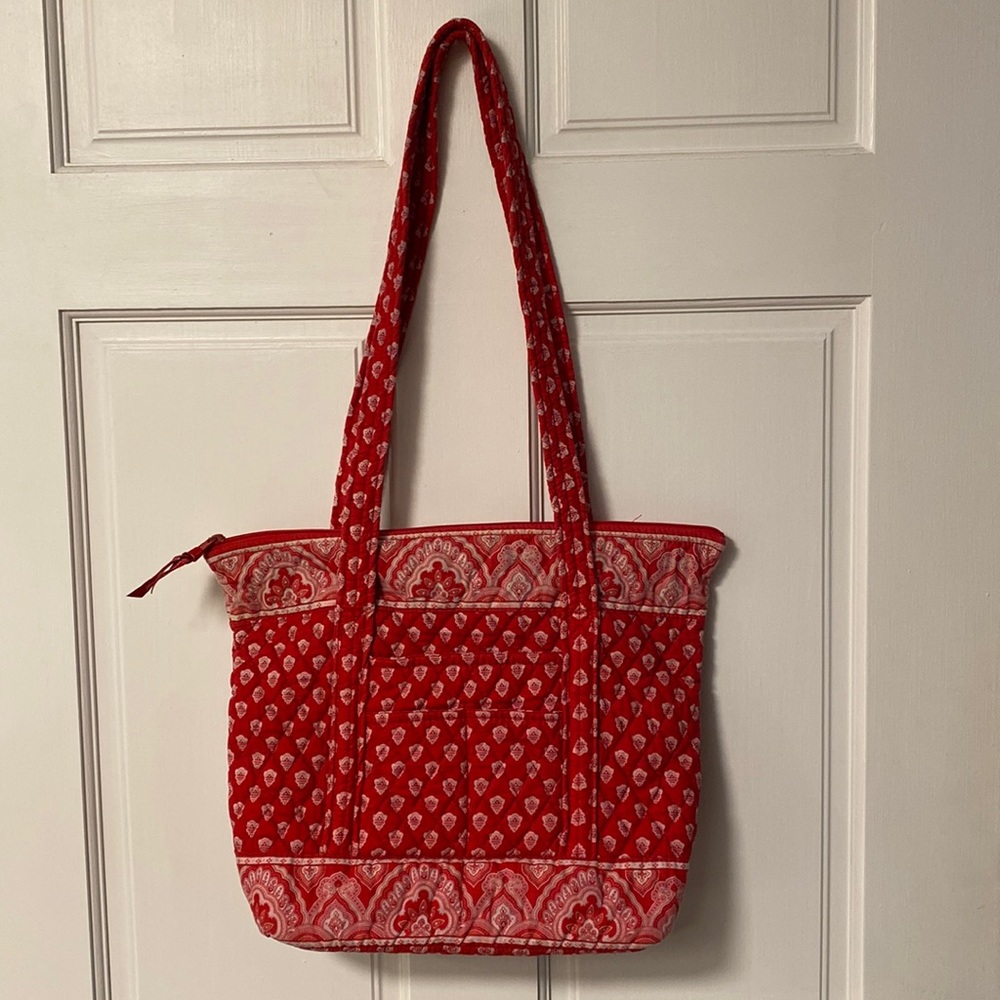 Vera Bradley Villager Tote in Nantucket Red